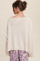 Light Weight Wide Neck Crop Pullover Knit Sweater Listicle