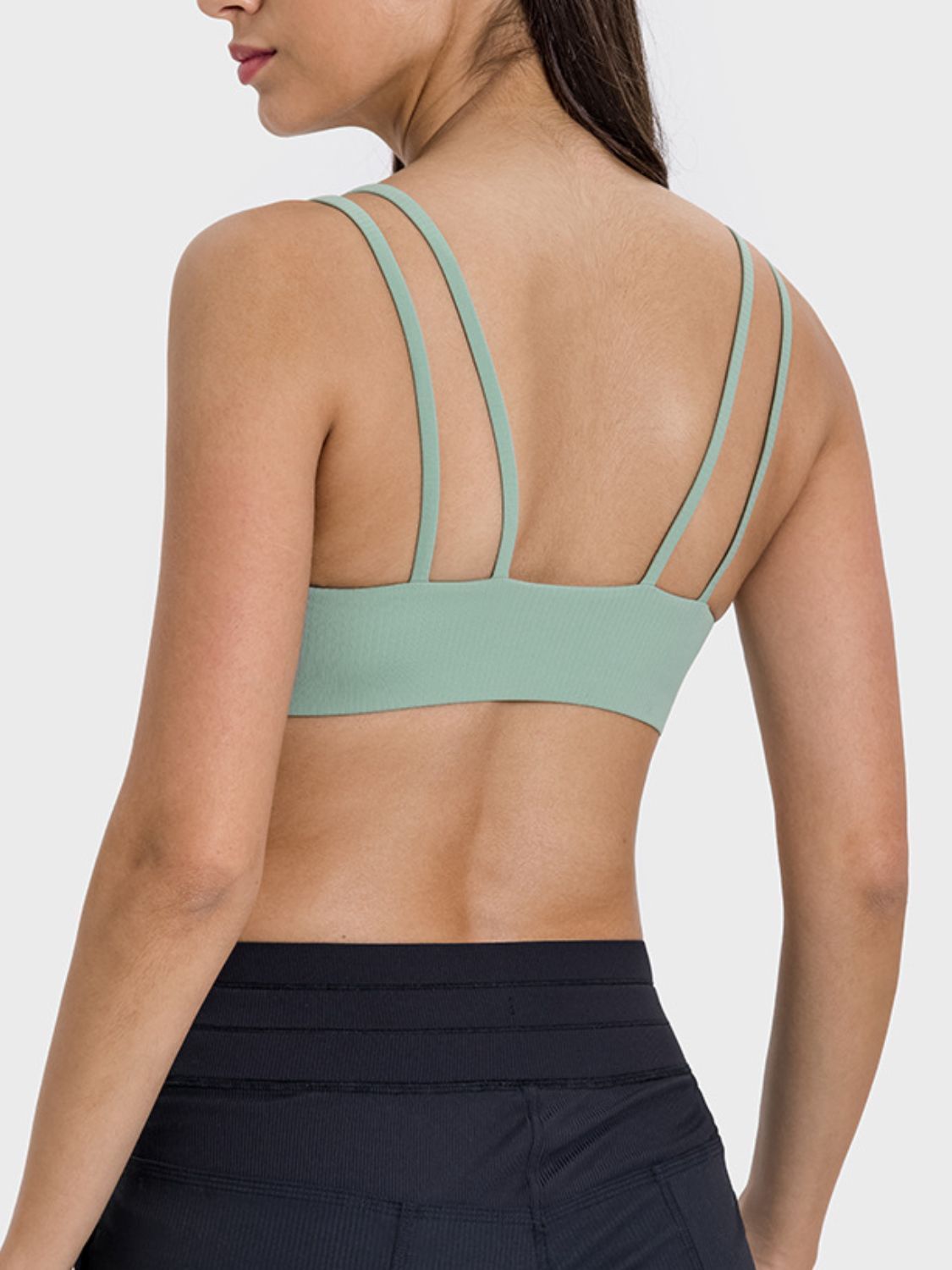 Scoop Neck Double Strap Active Cami Trendsi