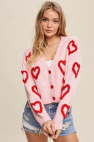 Lots of Love Knit Copped Heart Cardigan Listicle