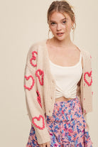 Lots of Love Knit Copped Heart Cardigan Listicle