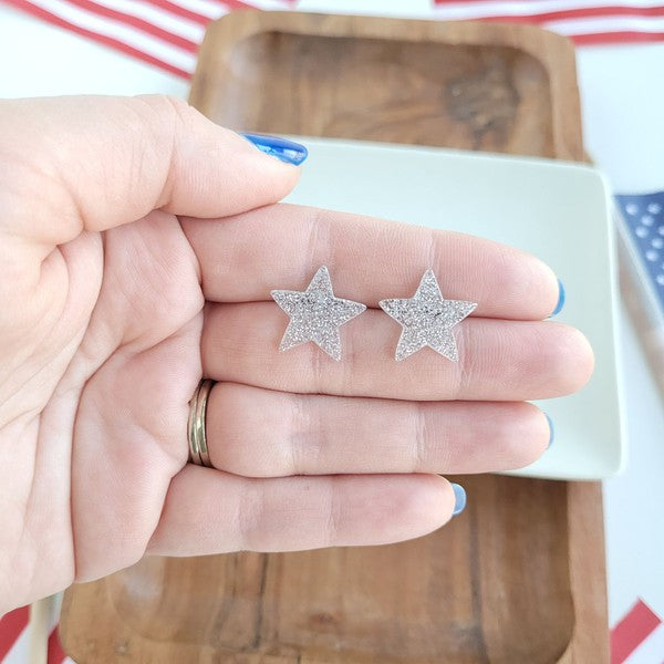 Liberty Star Studs - Silver Spiffy & Splendid