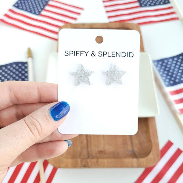 Liberty Star Studs - Silver Spiffy & Splendid