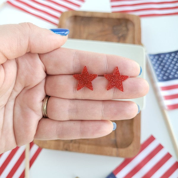 Liberty Star Studs - Red Spiffy & Splendid