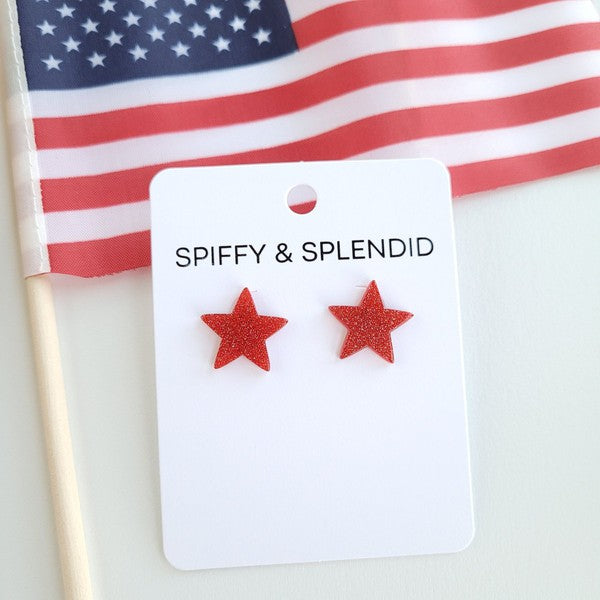 Liberty Star Studs - Red Spiffy & Splendid