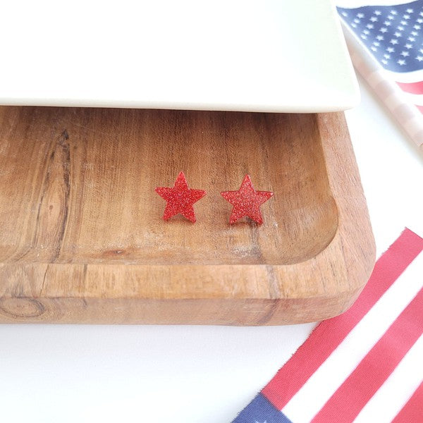 Liberty Star Studs - Red Spiffy & Splendid