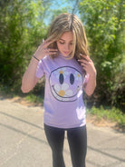 Orchid Smiley Daisy Tee Ask Apparel