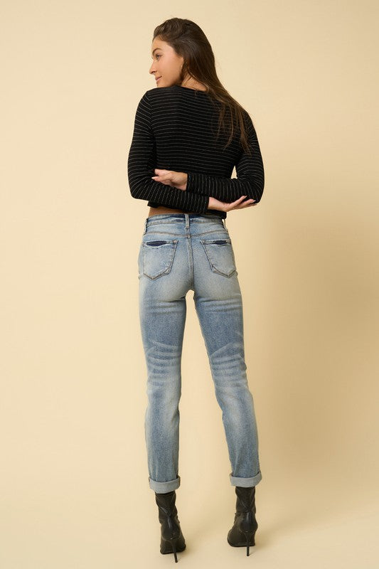 High Rise Girlfriend Jeans Denim Lab USA