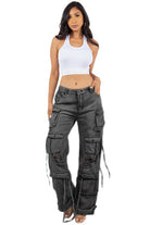 Sexy Cargo Style Denim Pants By Claude