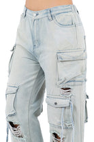 SEXY CARGO STYLE DENIM PANTS By Claude