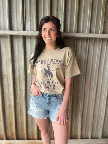 Make America Cowboy Again Tee Ask Apparel