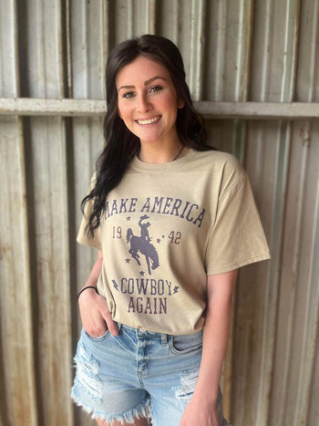 Make America Cowboy Again Tee Ask Apparel