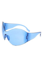 Fashion Rimless Oversized Wraparound Sunglasses Cramilo Eyewear