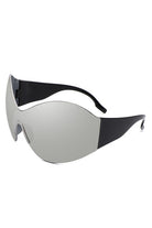 Fashion Rimless Oversized Wraparound Sunglasses Cramilo Eyewear