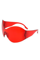 Fashion Rimless Oversized Wraparound Sunglasses Cramilo Eyewear