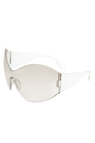 Fashion Rimless Oversized Wraparound Sunglasses Cramilo Eyewear