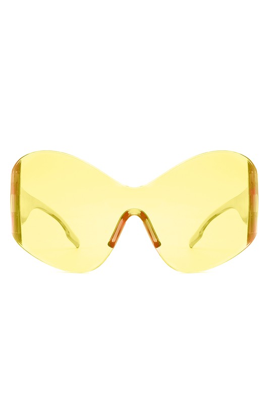 Fashion Rimless Oversized Wraparound Sunglasses Cramilo Eyewear