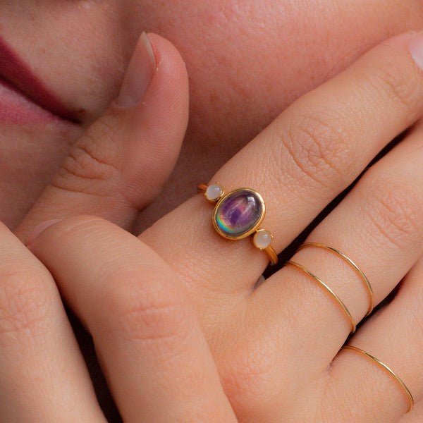 Bejeweled Mood Ring HONEYCAT Jewelry