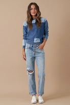 Rolled Up Boyfriend Jeans Denim Lab USA