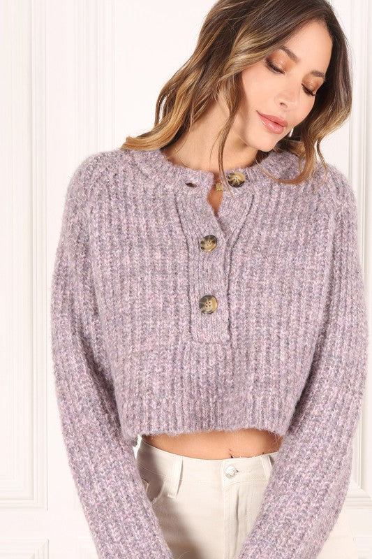 Melange multicolor sweater top Lilou