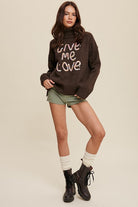 Give Me Love Stitched Mock Neck Sweater Listicle