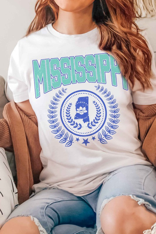 MISSISSIPPI STATE WREATH GRAPHIC TEE BLUME AND CO.