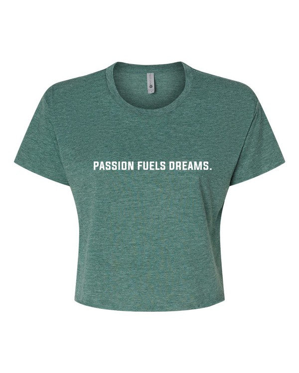 passion fuels dreams graphic Cropped Festival Tee Ocean and 7th