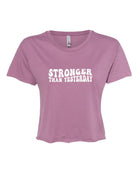 stronger than yesterday graphic Cropped Tee Ocean and 7th
