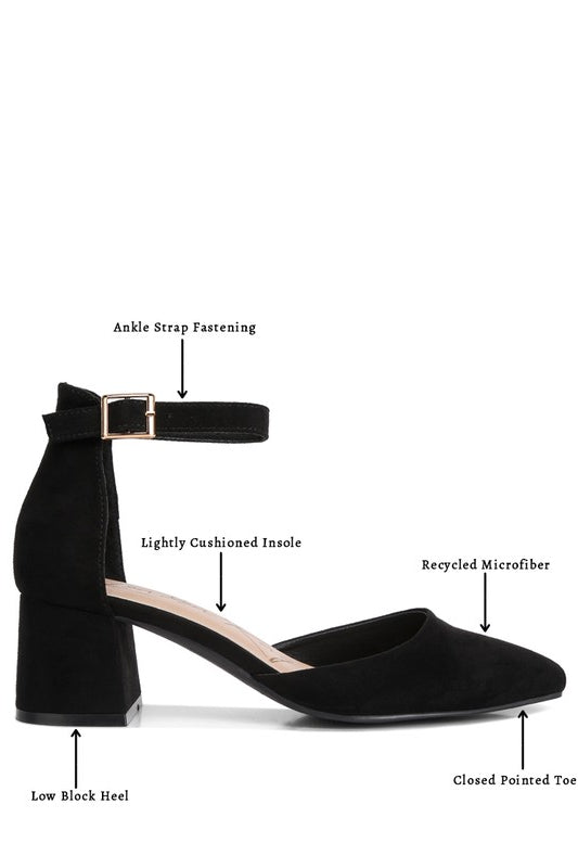 Kody Suede Ankle Strap Block Heel Sandals Rag Company