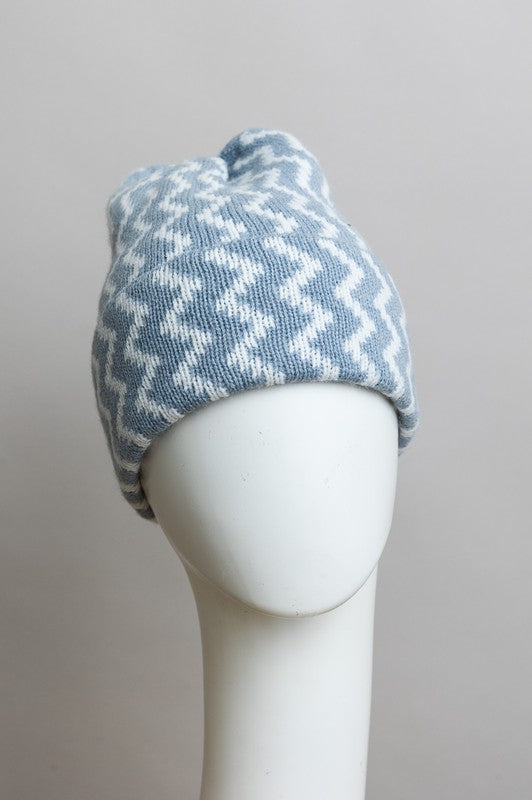 Zigzag Knit Beanies Leto Accessories