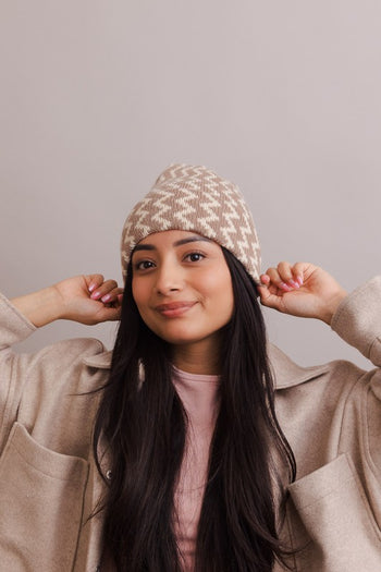 Zigzag Knit Beanies Leto Accessories