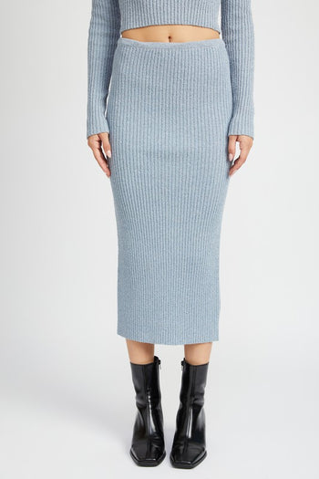 MAXI KNIT SKIRT WITH BACK SLIT Emory Park