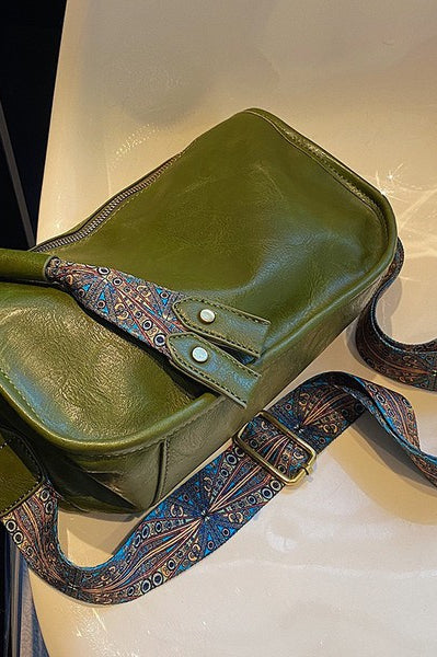 Aspen Vegan Leather Ornate Strap Handbag Crossbody Dani & Em