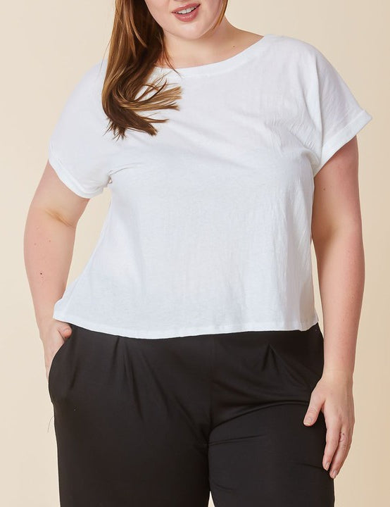 RECYCLED COTTON CROP CURVY SIZE Fabina