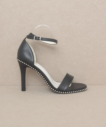 OASIS SOCIETY Dublin - Metal Stud Open Toe Heels Oasis Society