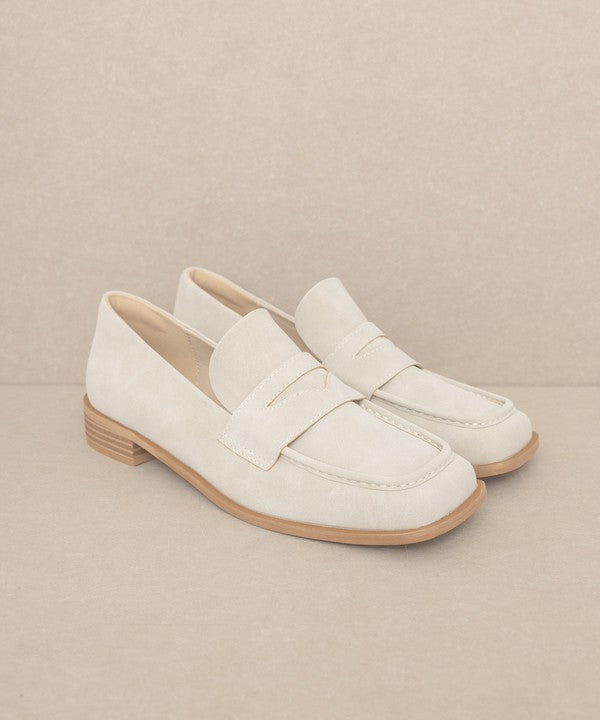 OASIS SOCIETY June - Square Toe Penny Loafers Oasis Society