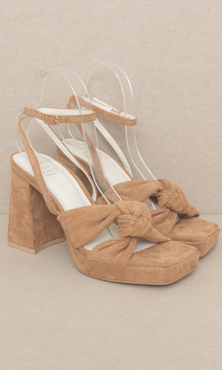 OASIS SOCIETY Zoey - Knotted Band Platform Heels Oasis Society