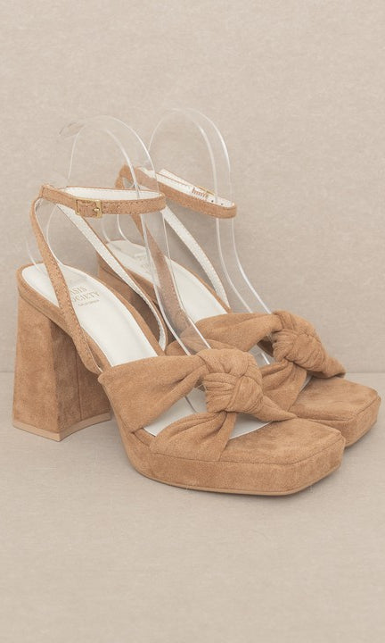 OASIS SOCIETY Zoey - Knotted Band Platform Heels Oasis Society
