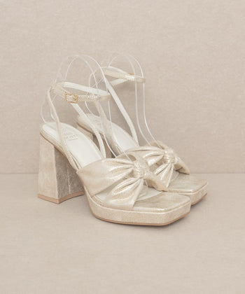 OASIS SOCIETY Zoey - Knotted Band Platform Heels Oasis Society