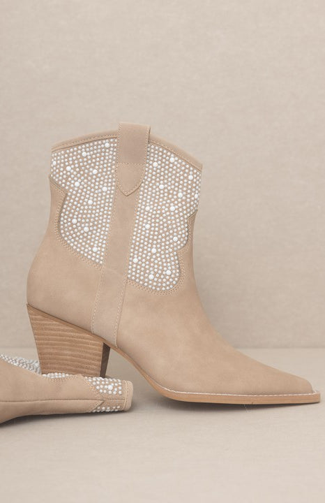 OASIS SOCIETY Cannes - Pearl Studded Western Boots Oasis Society