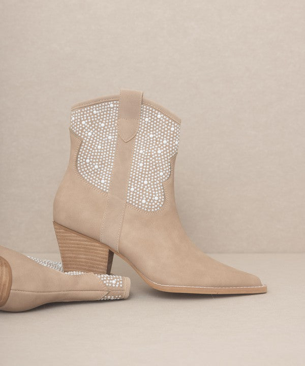 OASIS SOCIETY Cannes - Pearl Studded Western Boots Oasis Society