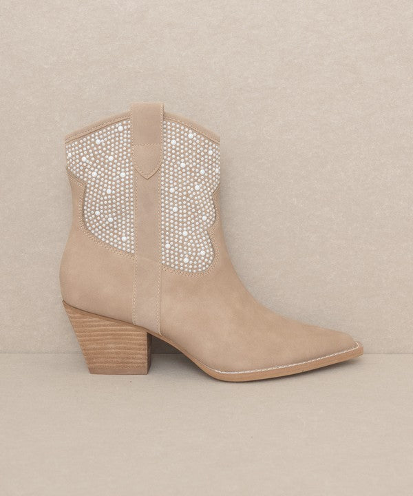 OASIS SOCIETY Cannes - Pearl Studded Western Boots Oasis Society