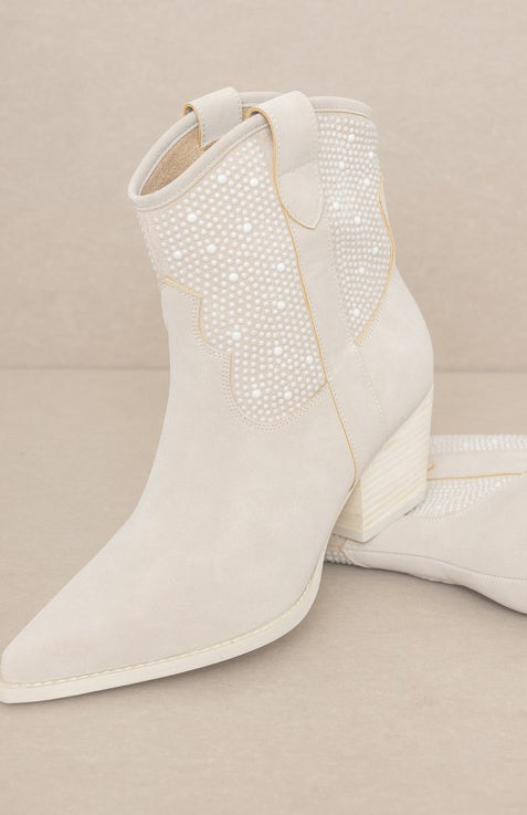 OASIS SOCIETY Cannes - Pearl Studded Western Boots Oasis Society