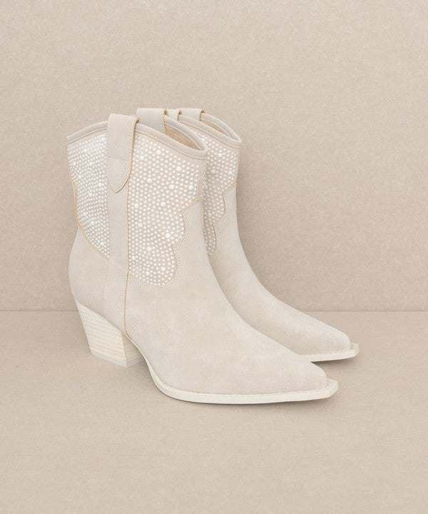 OASIS SOCIETY Cannes - Pearl Studded Western Boots Oasis Society