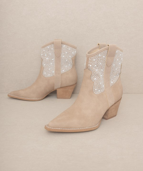 OASIS SOCIETY Cannes - Pearl Studded Western Boots Oasis Society