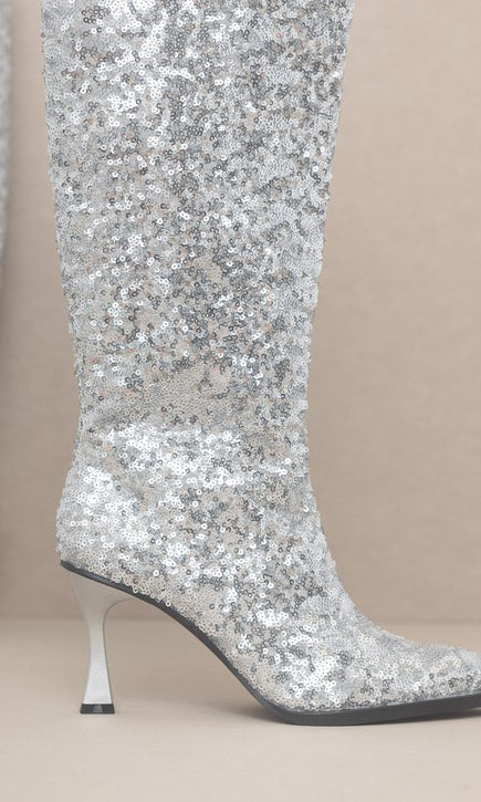 OASIS SOCIETY Jewel - Knee High Sequin Boots Oasis Society