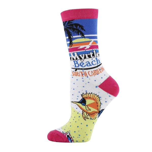 Myrtle Beach - Women's Funny crew socks Oooh Yeah Socks