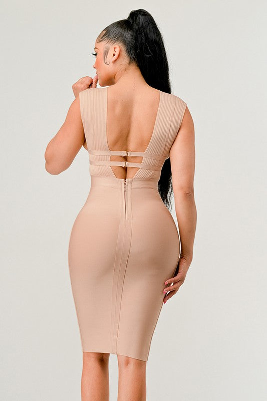 NATURALLY CHIC BANDAGE DRESS Athina