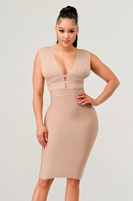 NATURALLY CHIC BANDAGE DRESS Athina