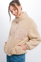 Sherpa Puffer Jacket Love Tree