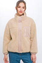 Sherpa Puffer Jacket Love Tree